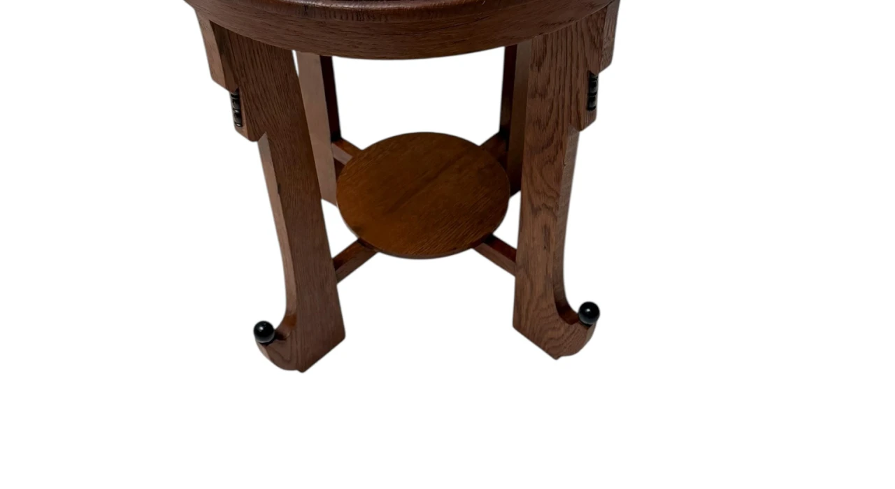Art Deco Amsterdamse School Oak Side Table, 1920s